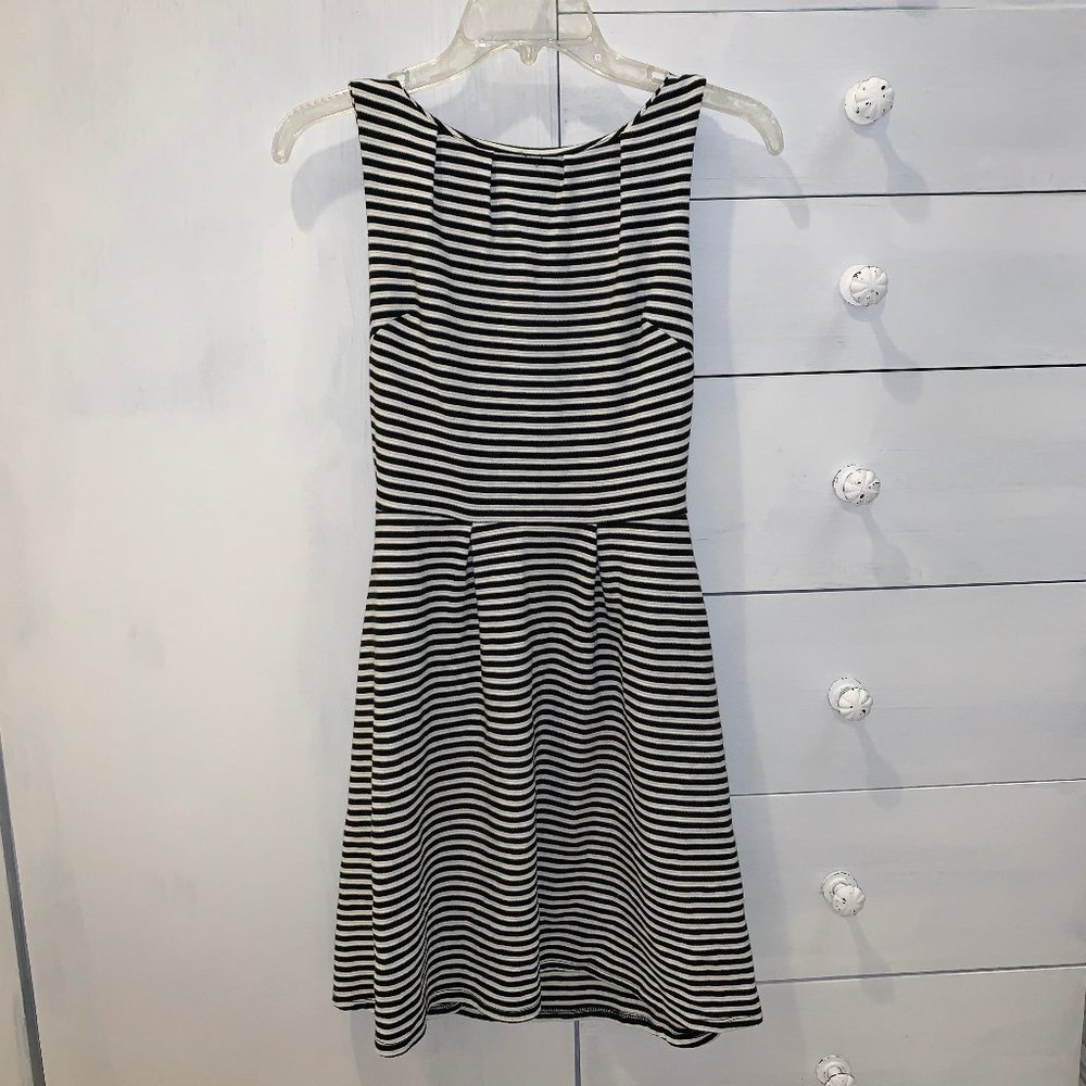 Black and White Striped Dress